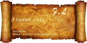 Fischof Lili névjegykártya
