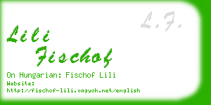 lili fischof business card